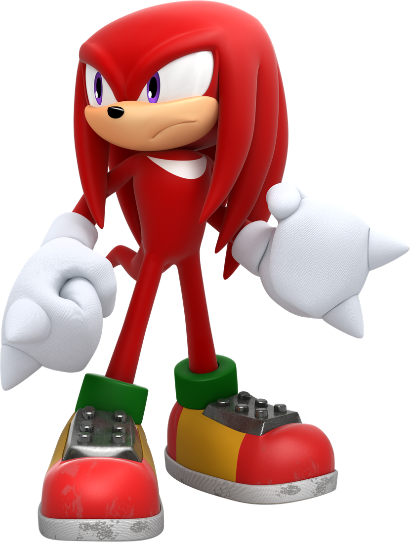 Knuckles The Echidna Transparent Background (white, silver, lavender, black)