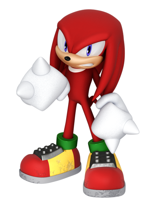 Knuckles The Echidna Transparent Png (white, red, black)