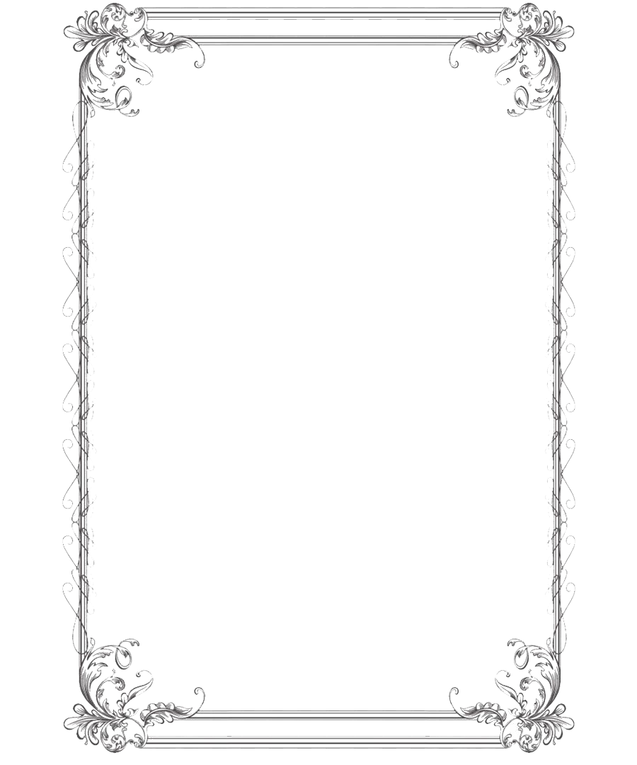 Invitation Frame Png Pic (white, silver, lavender)