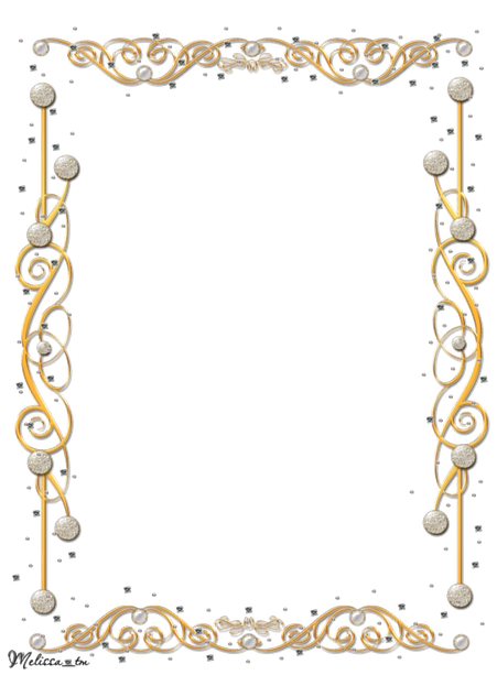 Invitation Gold Frame Png File (black)