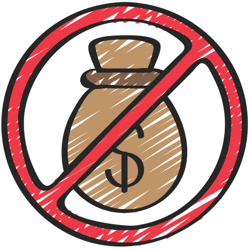 No Money Png (black, chocolate, salmon)