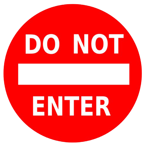 Do Not Enter Png Image (red, white)