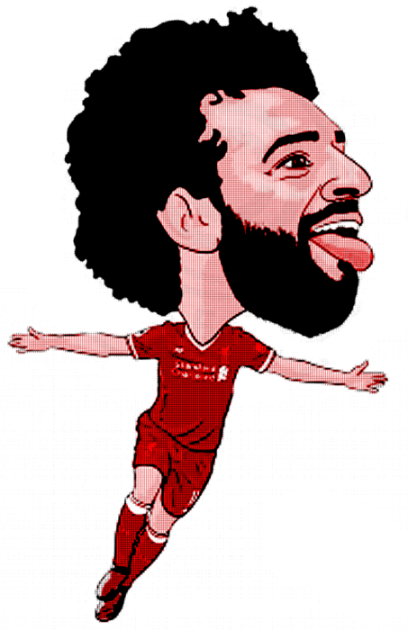 Mo Salah Png File (red, maroon, black)