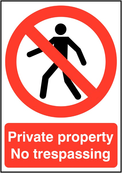 No Trespassing Sign Png Photos (white, gray, chocolate, black)