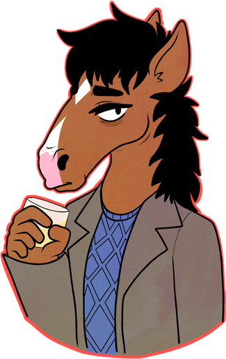 Bojack Horseman Download Png Image (black, gray, chocolate)