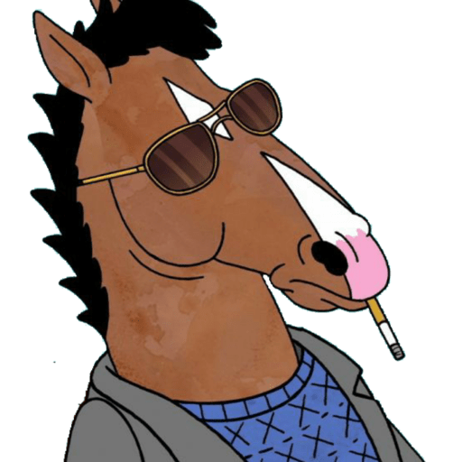 Bojack Horseman Png Image (white, black, gray, chocolate)