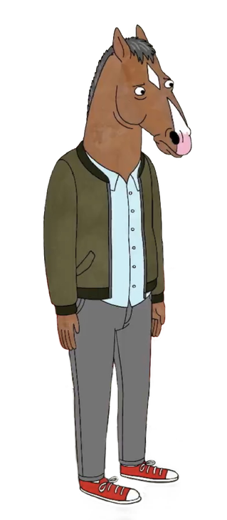 Bojack Horseman Png Isolated Photo (lavender, black, gray, olive)