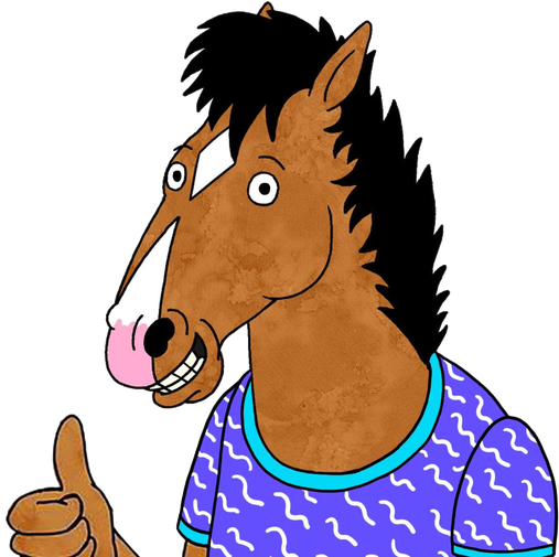 Bojack Horseman Png (white, blue, black, chocolate)