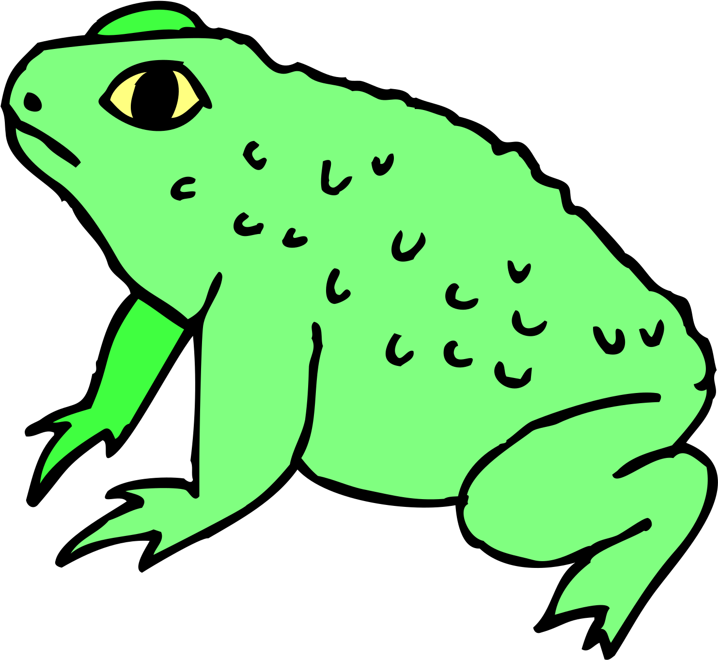 Toads Png File (lime, black, mint)