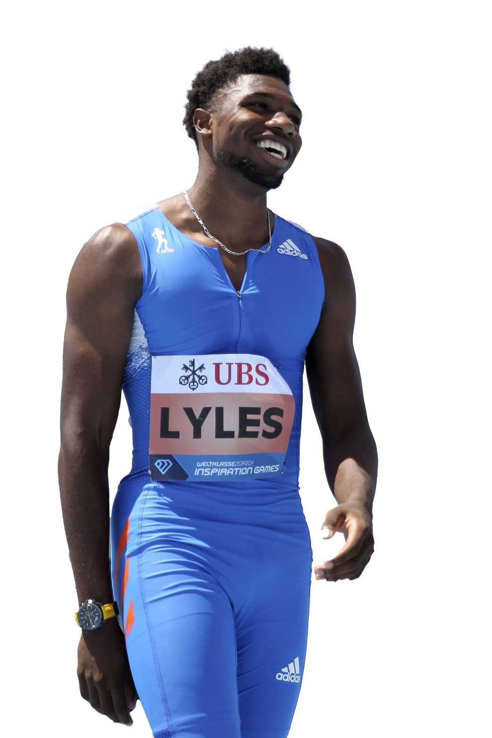 Noah Lyles Download Png Image (black, teal)