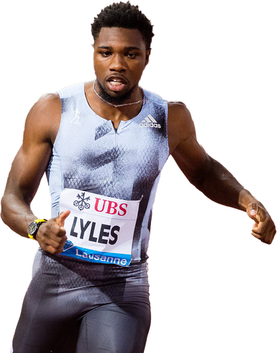 Noah Lyles Olympic Player Png File (indigo, lavender, black)