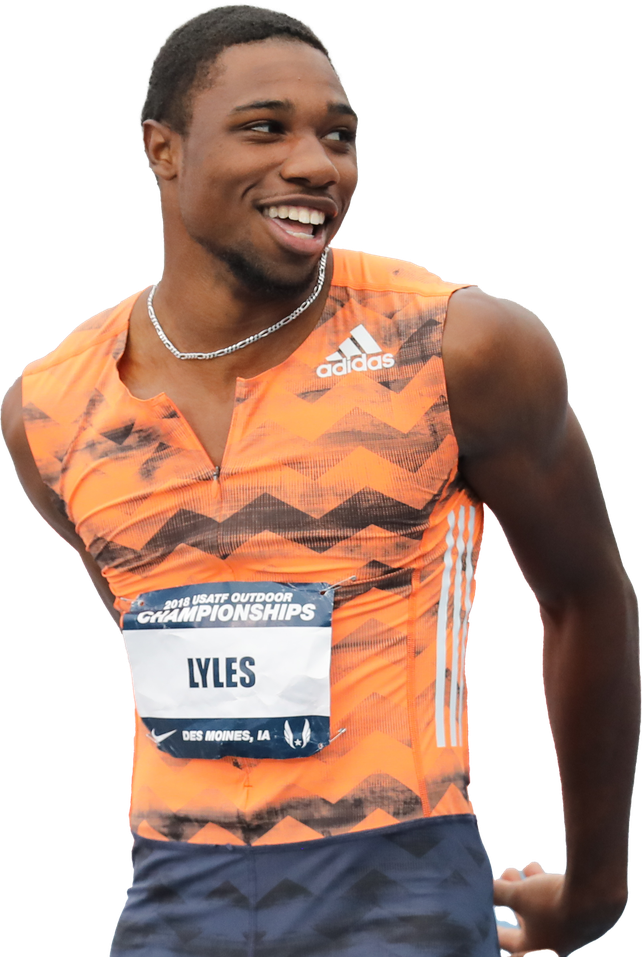 Noah Lyles Olympic Player Png Hd (white, lavender, black)