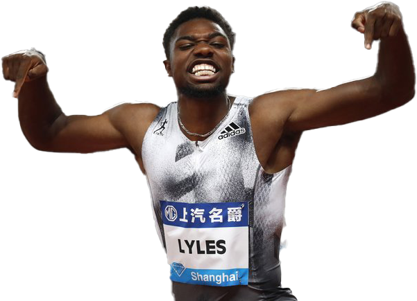 Noah Lyles Png Free Download (white, silver, lavender, black)