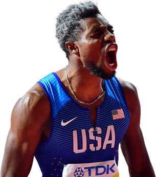 Noah Lyles Png Transparent Image (maroon, navy, black)