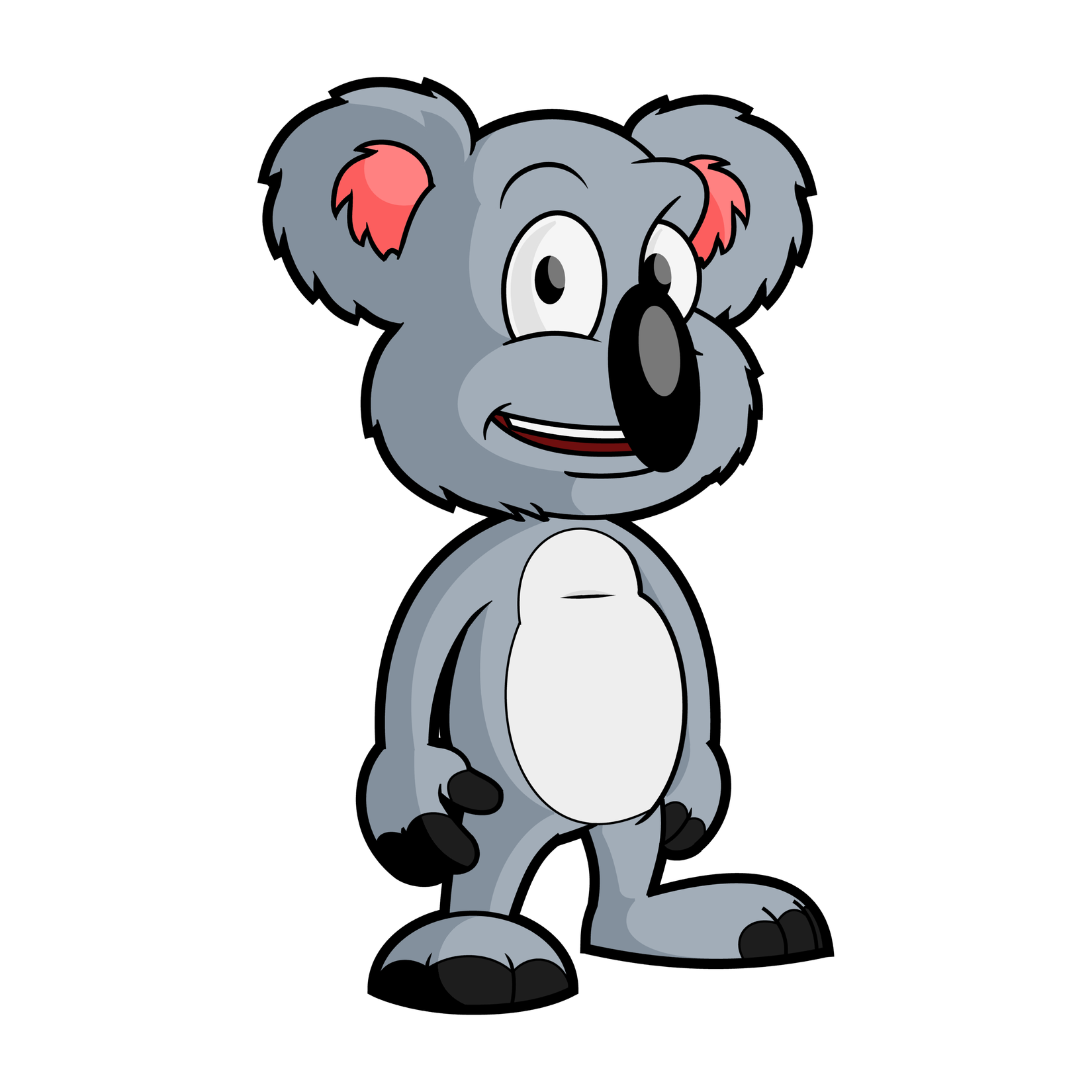 Koala Hd Png Clipart (gray, lavender, black, silver)