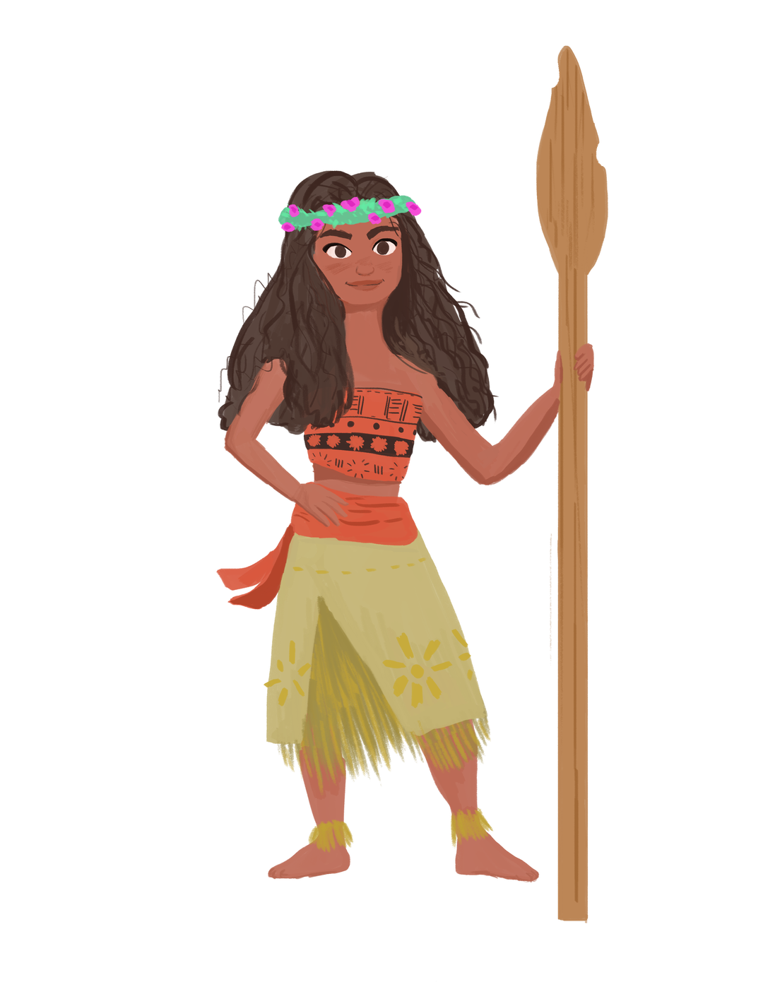 Moana Movie Png Image (maroon, chocolate, black, salmon)