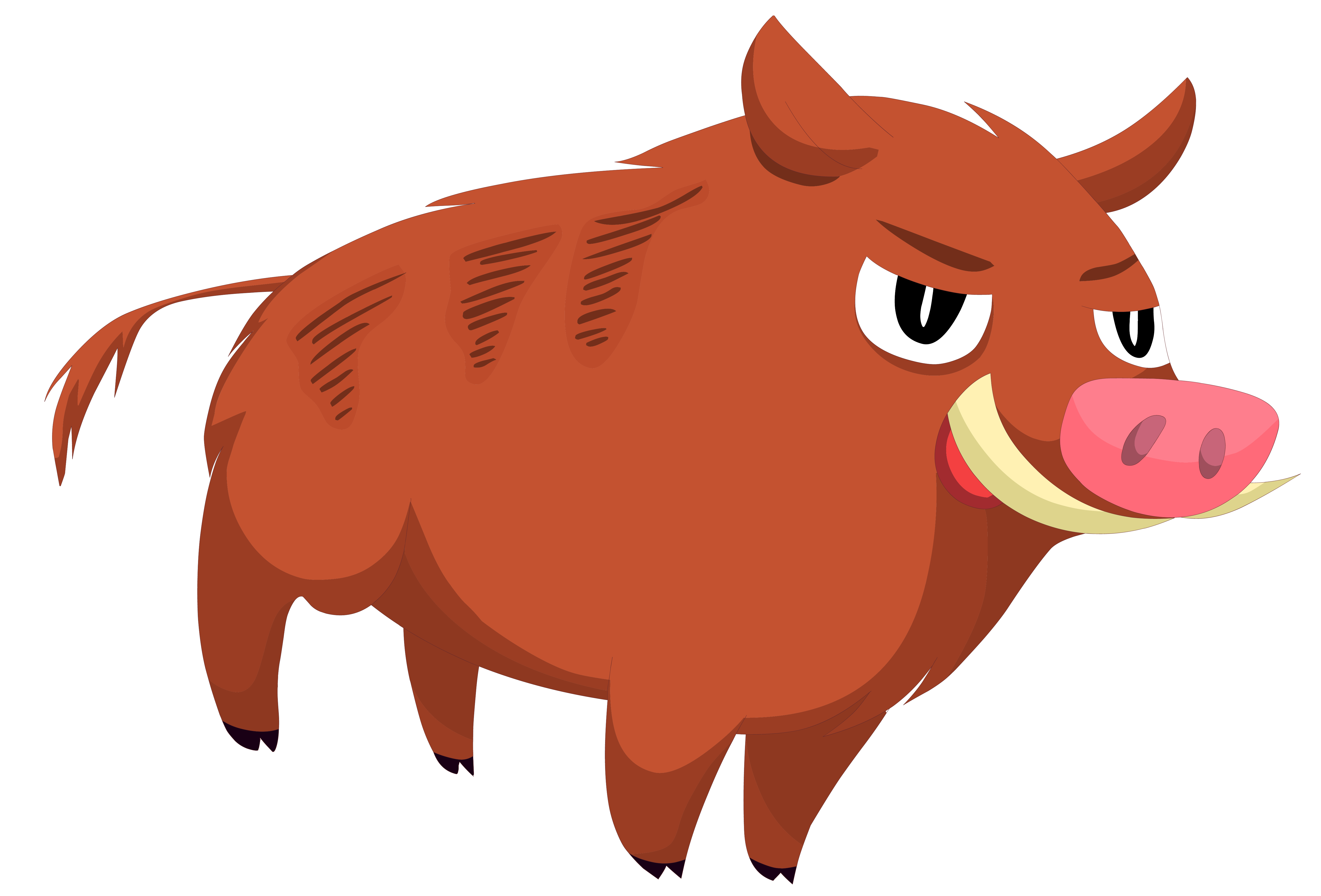 Boar No Background (chocolate, maroon, white)