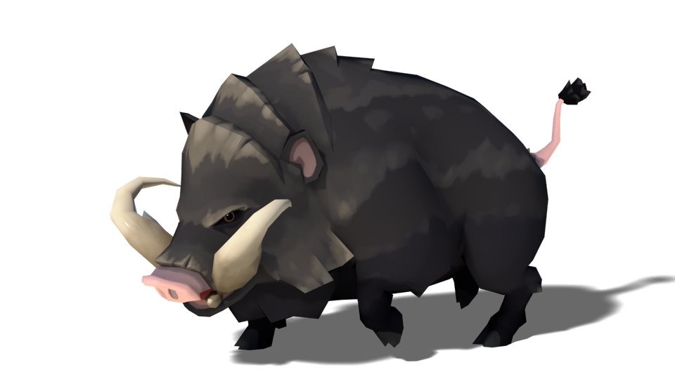 Boar Png Transparent Picture (black)