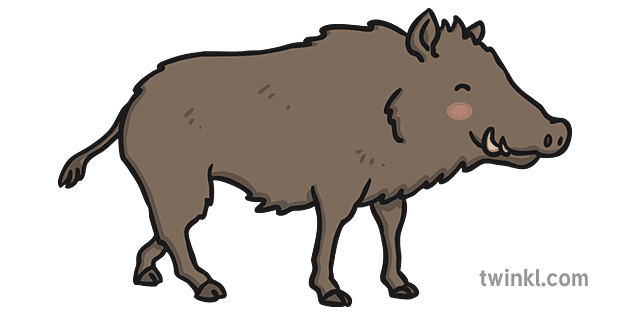 Boar Wild Png Cutout (gray)