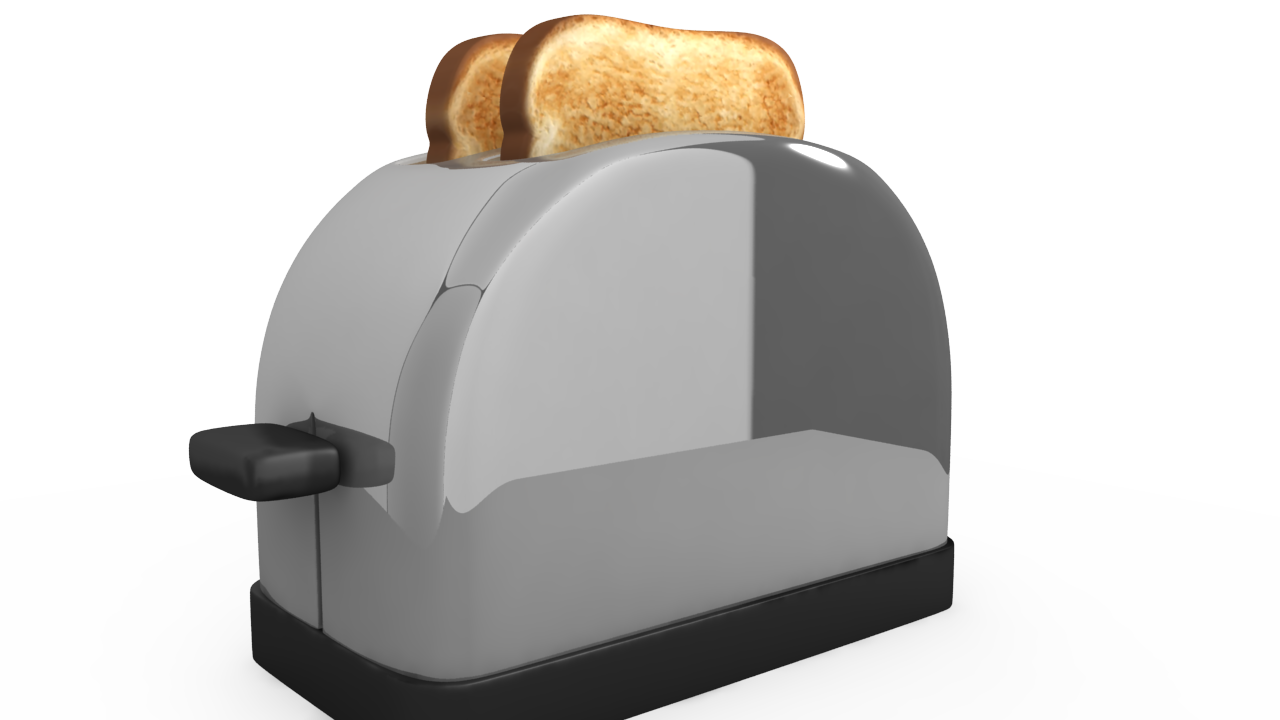 Toaster Png Photo (gray, silver, white)