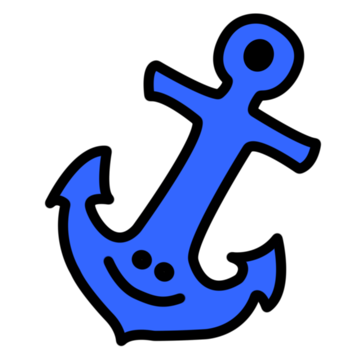 Boat Anchor Png Image (black, blue)