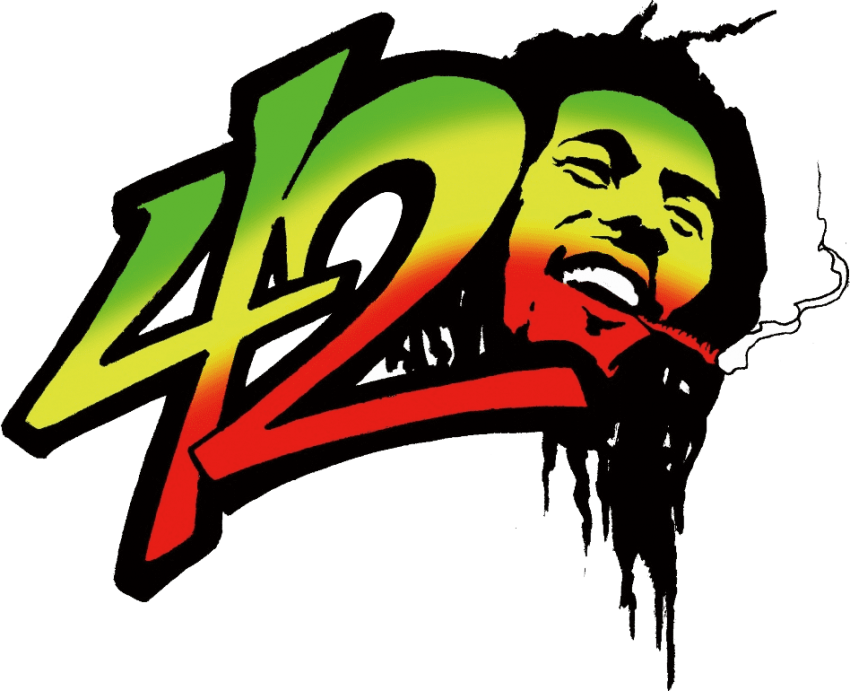 Bob Marley Art Png Cutout (gold, black, olive, red)