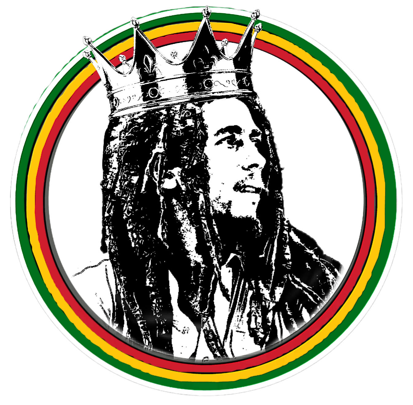 Bob Marley Art Png (black, white)