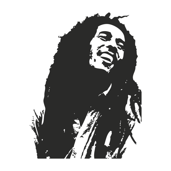 Bob Marley One Love Png Photo (black)