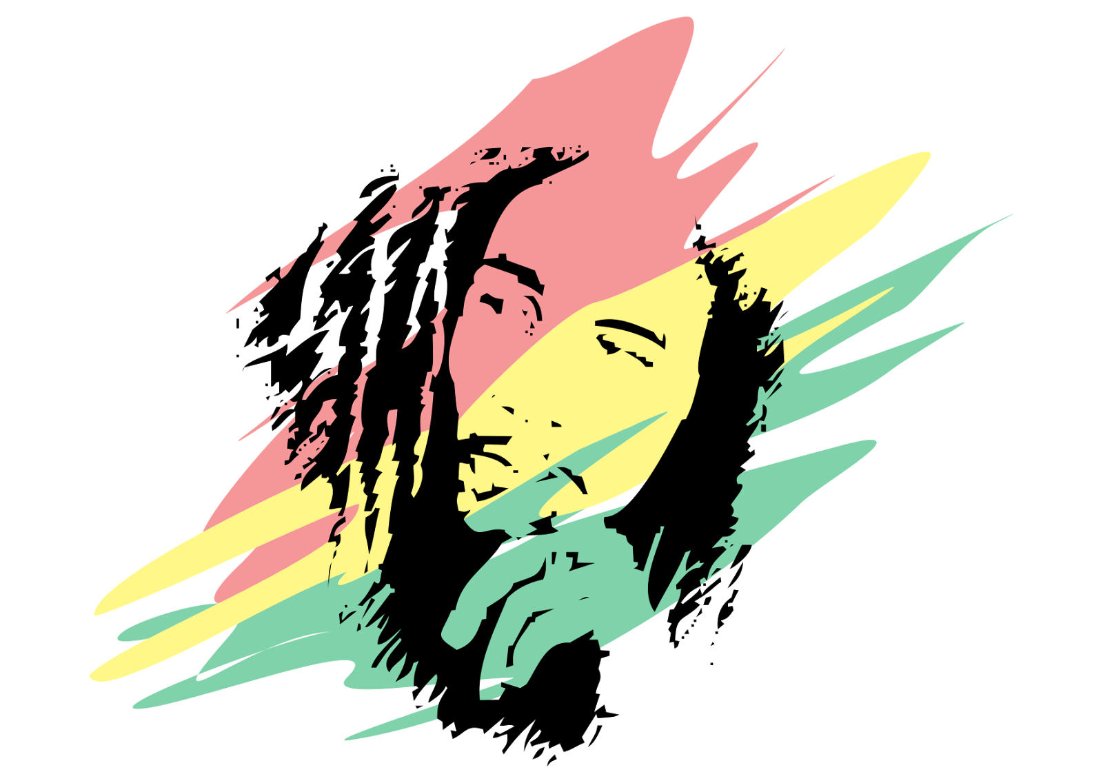 Bob Marley Png Clipart (chocolate, black, teal, yellow)