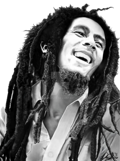 Bob Marley Png File (black)