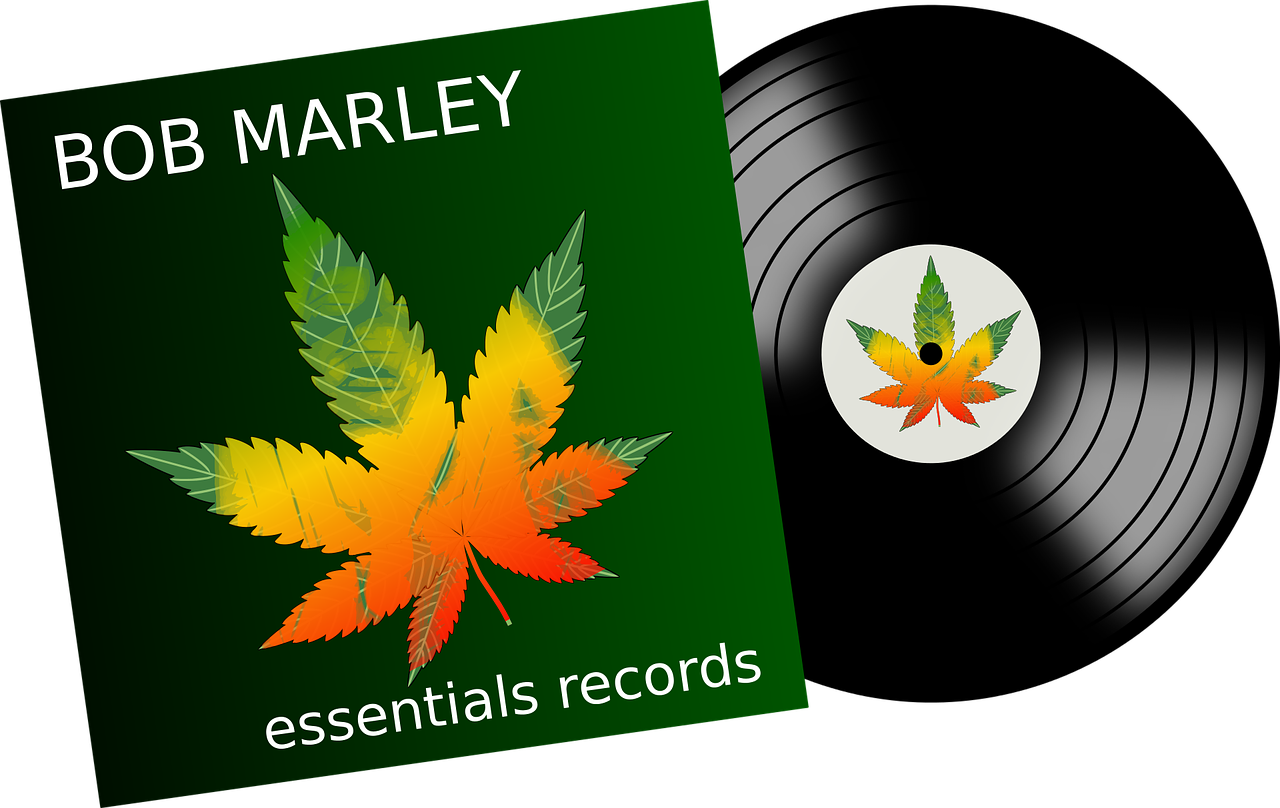 Bob Marley Png File (black, green)