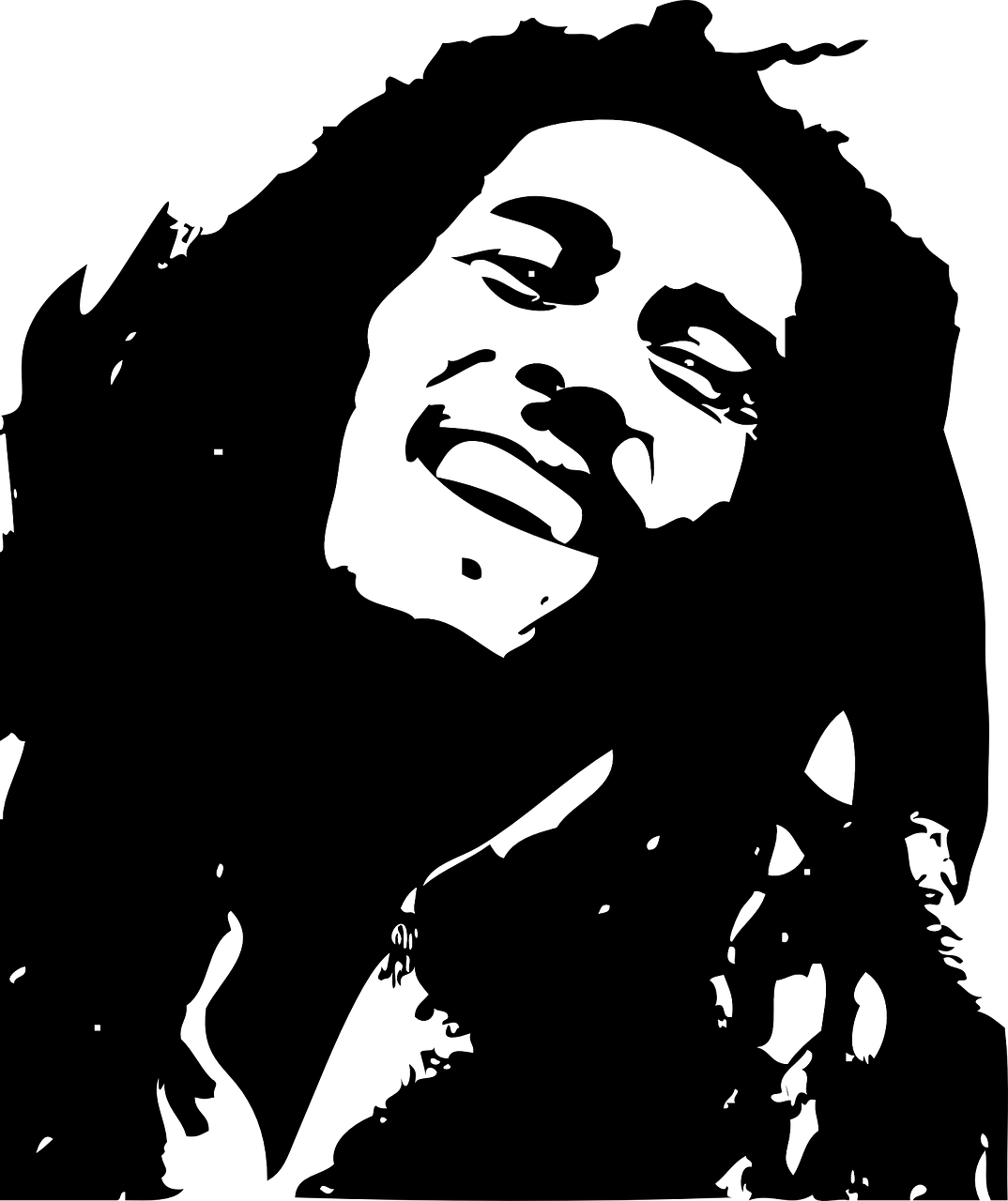 Bob Marley (black, white)