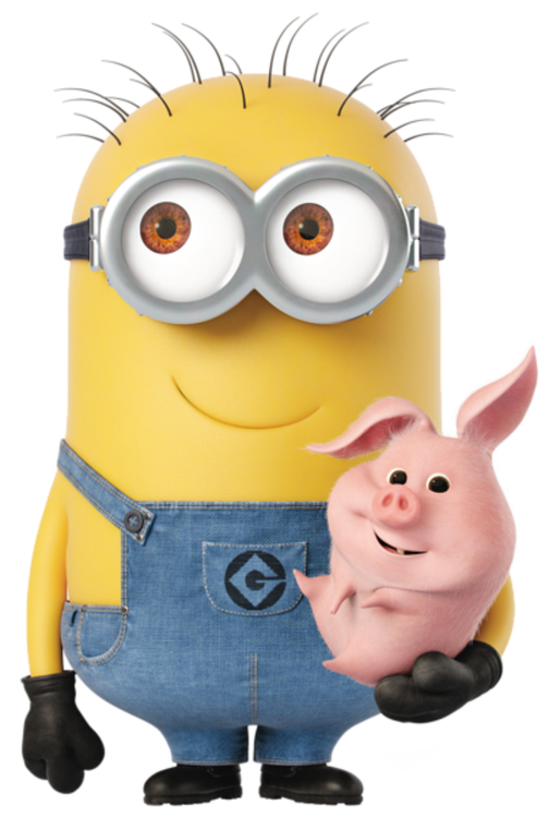 Bob Minion Png Transparent Picture (white, black)