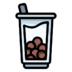 Boba Drink Bubble Tea Tea Cup Glass Icon Free Png Icon Download (silver, gray, black, white)