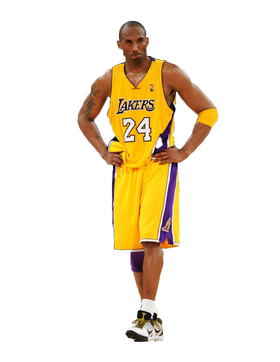 Kobe Bryant Png Photo (white, orange, gold)