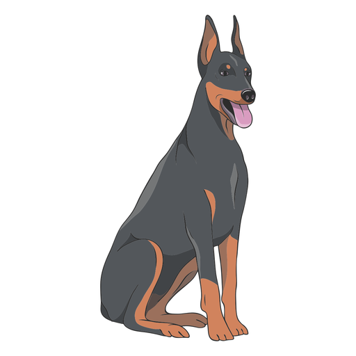 Doberman Png Clipart (salmon, black, gray, indigo)