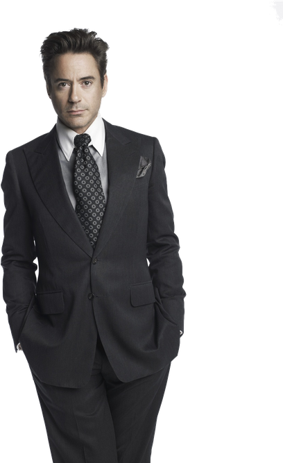 Robert Downey Jr Png Transparent (black)