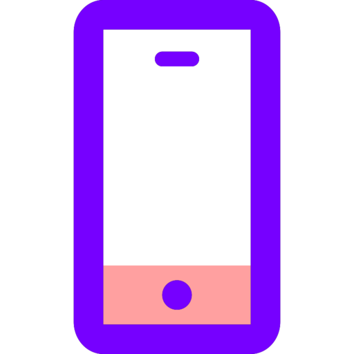 Mobile Free Png Icon (blue, pink, maroon, indigo, black)