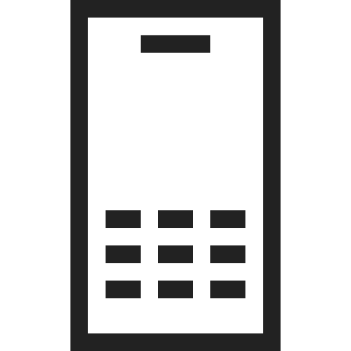 Mobile Old Phone Smartphone Device Technology Free Transparent Png Icon Download (black)