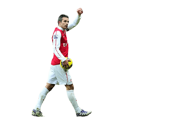Robin Van Persie Png Isolated Photo (gray)
