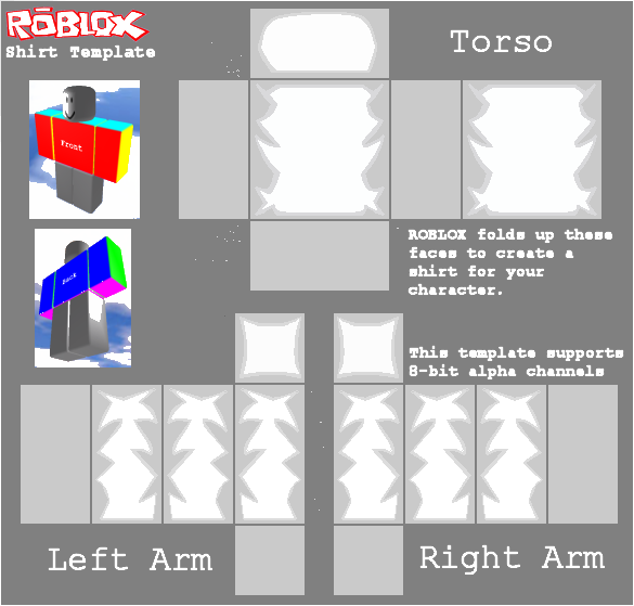 Roblox Shaded Shirt Template Download Png Image (gray, silver, black)