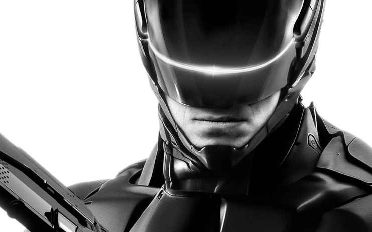 Robocop Background Isolated Png (black)