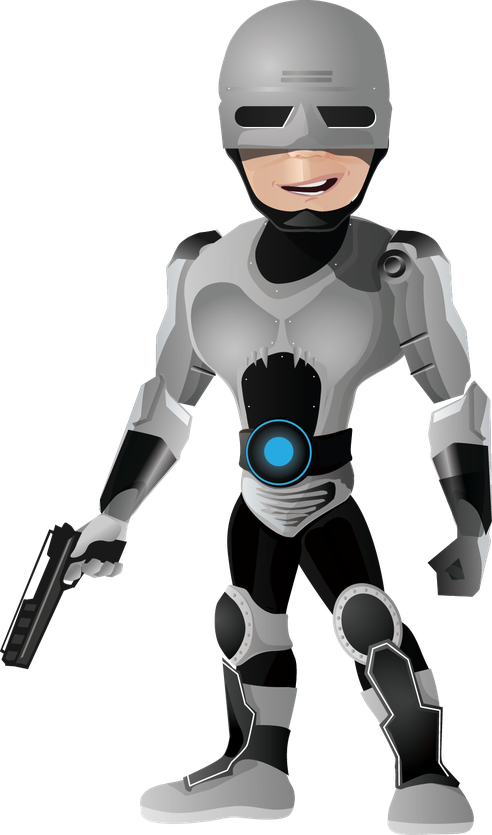 Robocop Png Photo (gray, silver, black)