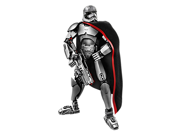 Robot Captain Phasma Toy Png Transparent Image (black, white, gray, indigo)