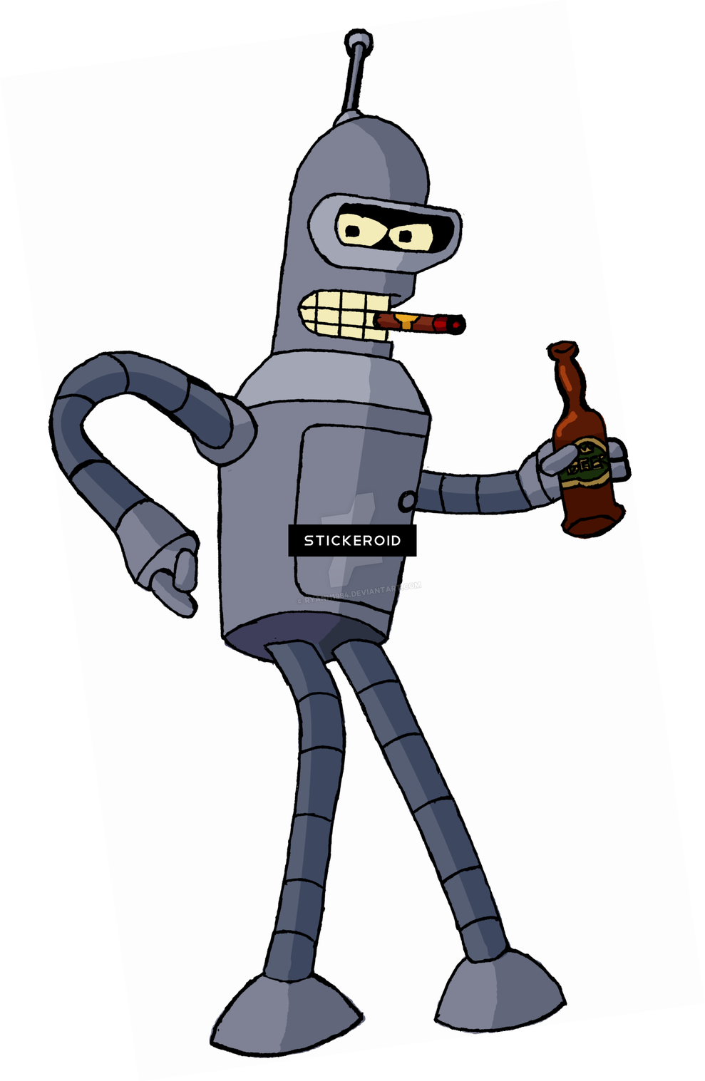 Robot Futurama Bender Transparent Png (gray, black)