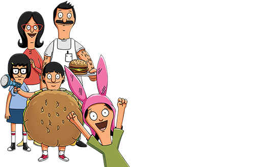 Bobs Burgers Png Isolated Image (white, black, lavender, gray, chocolate)