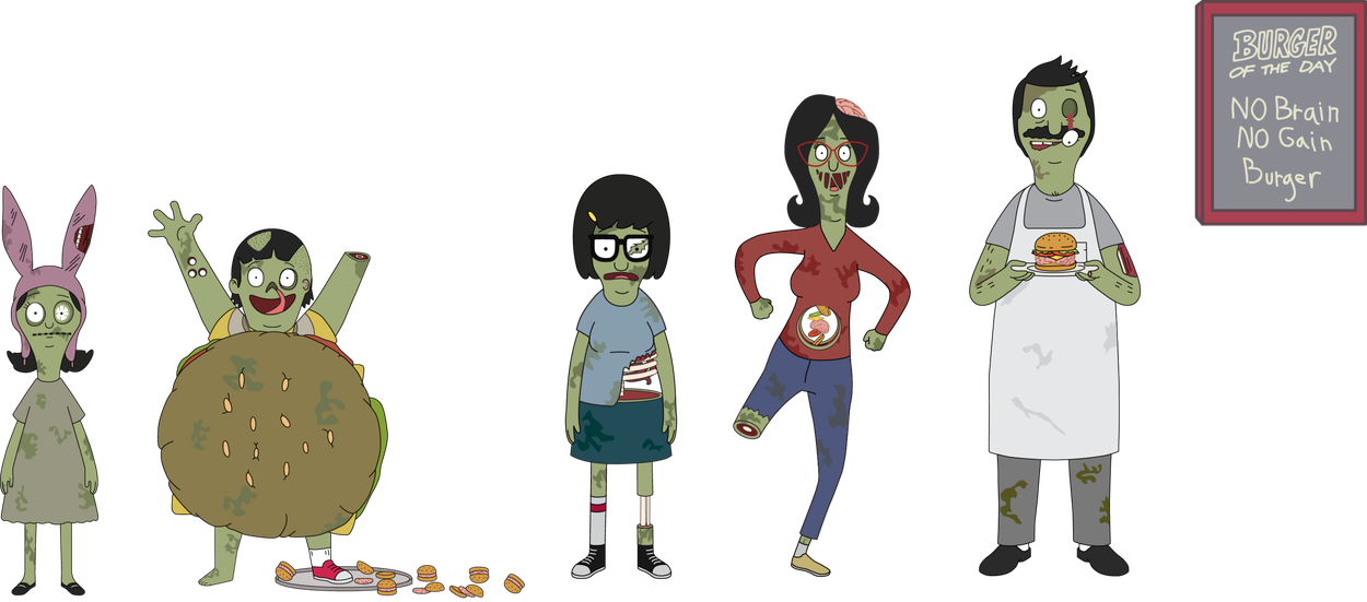 Bobs Burgers Transparent Png (lavender, black, gray, maroon)