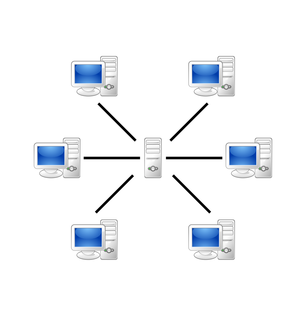 Local Network Computer Png File (black, silver, lavender)