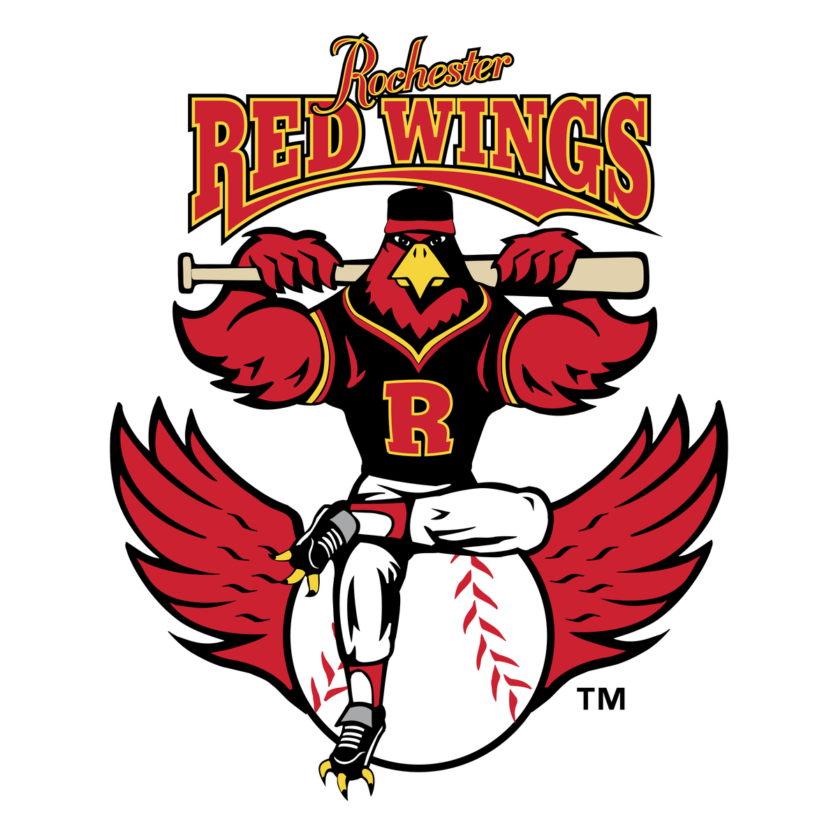 Rochester Red Wings Png File (chocolate, black, white)