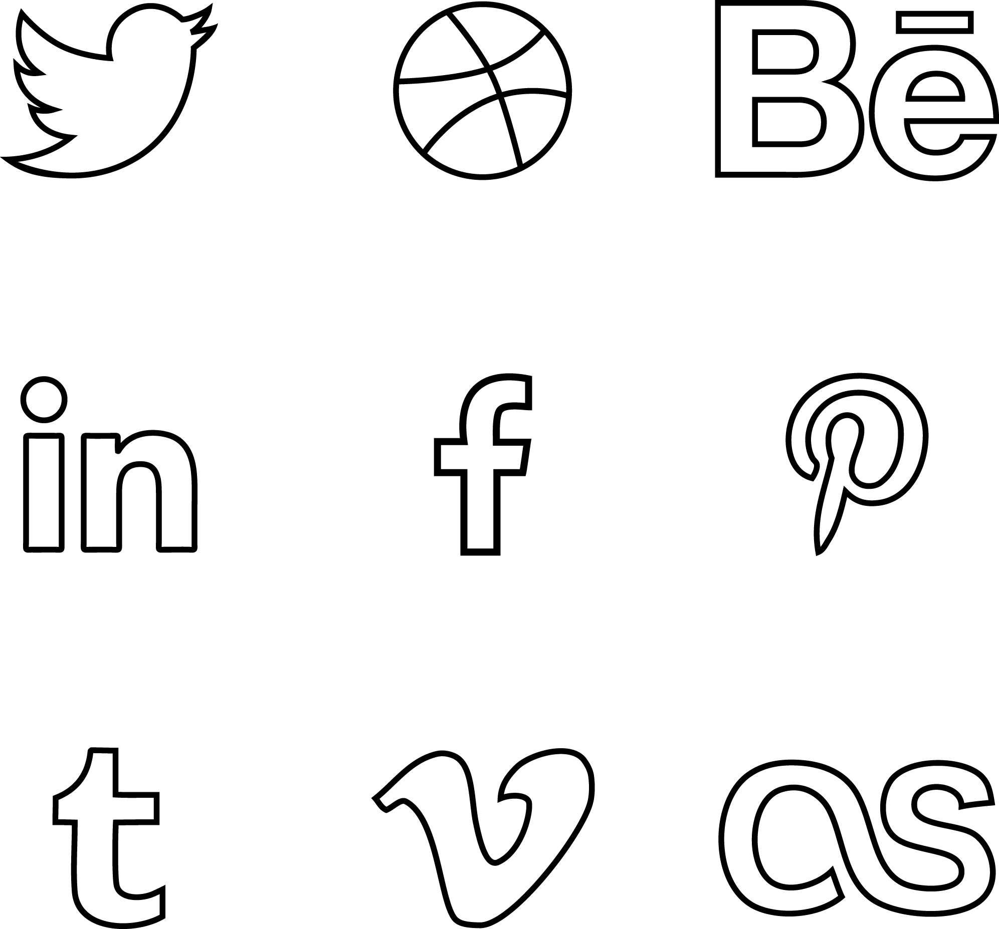 Social Media Circle Set Png Isolated Pic (lavender, white, gray)